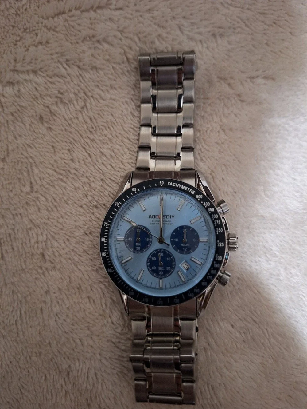 Mens Chronograph Blue Dial Watch